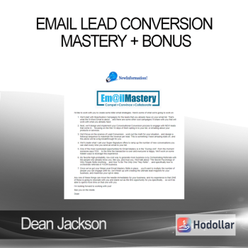 Dean Jackson - Email Lead Conversion Mastery + Bonus