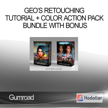 Gumroad - Geo’s Retouching Tutorial + Color Action pack Bundle with BONUS
